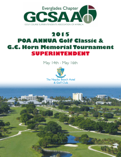2015 POA ANNUA Golf Classic & G.C. Horn Memorial