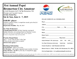 2015 Pepsi Bremerton City Amateur Entry