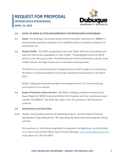 REQUEST FOR PROPOSAL - Dubuque Community School District