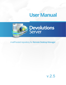 User Manual - Devolutions