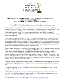 Sports Emmys - The National Academy of Television Arts & Sciences