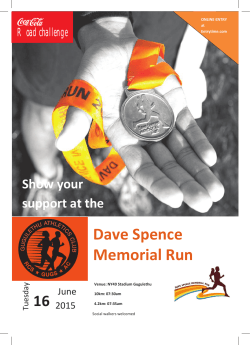 Dave Spence Memorial Run
