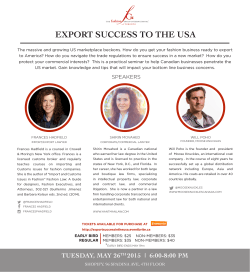 EXPORT SUCCESS TO THE USA