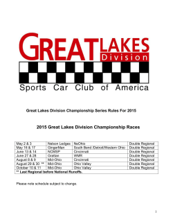 Great Lakes Division - The Sports Car Club of America
