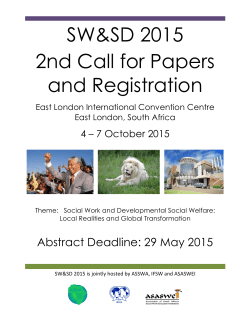 Call for Papers - International Federation of Social Workers