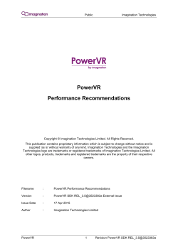 PowerVR Performance Recommendations