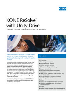 KONE ReSolveâ¢ with Unity Drive
