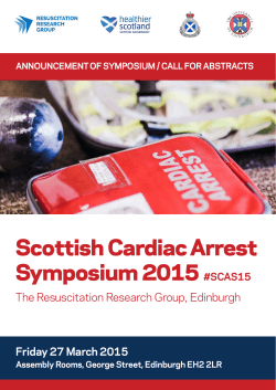Scottish Cardiac Arrest Symposium 2015 #SCAS15