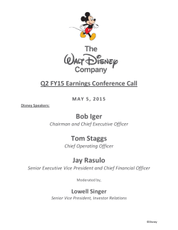 Event Transcript - The Walt Disney Company