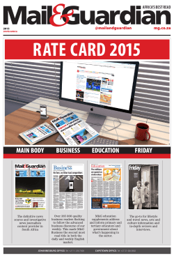 Rate Card - Mail & Guardian