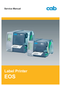 Service Manual Label Printer EOS