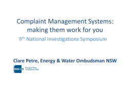 Complaint Management Systems: making them work for you