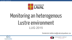Monitoring an heterogenous Lustre environment