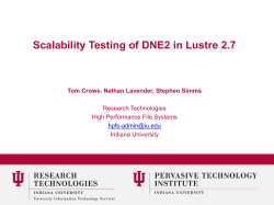 Scalability Testing of DNE2 in Lustre 2.7