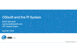 OSIsoft and the PI System