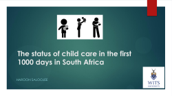 Salojee. Child care 1st 1000 days