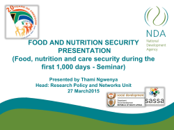 Ngwenya Food Security Presentation