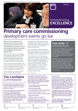 Commissioning Excellence - Primary Care Commissioning