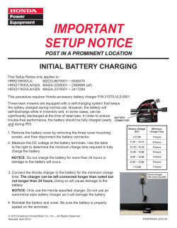 Initial Battery Charging