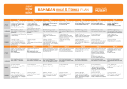 30-Day Ramadan Meal and Fitness Plan