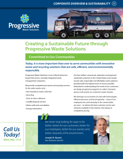Call Us Today! - Progressive Waste Solutions