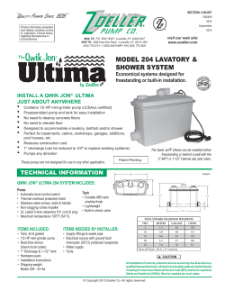 fm2459-Qwik Jon Ultima Model 204 Catalog Sheet