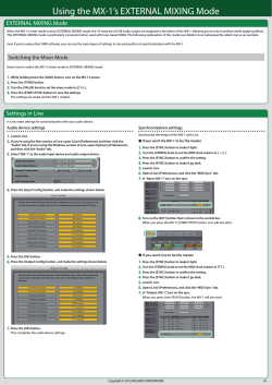 MX-1 External Mixing Mode