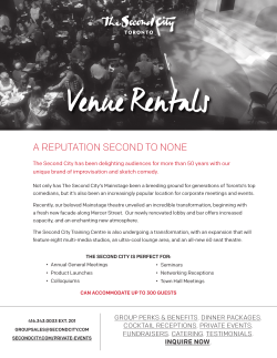 Venue Rentals - The Second City