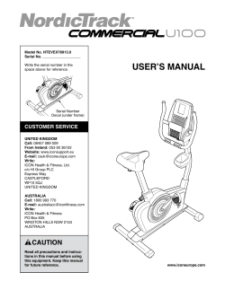 USER`S MANUAL - Sweatband.com