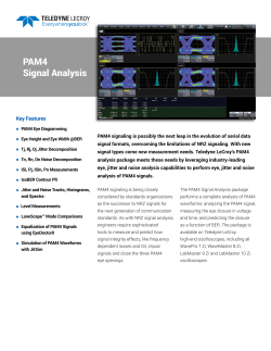 PAM4 Signal Analysis Datasheet