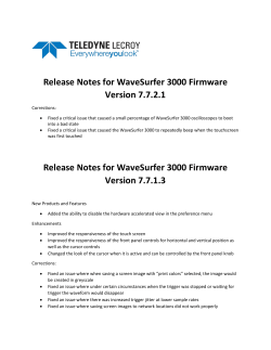 Release Notes for WaveSurfer 3000 Firmware