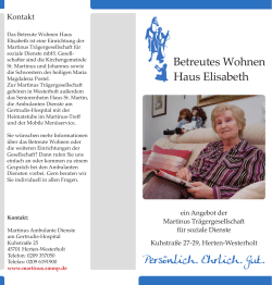 Flyer Martinus Betreutes Wohnen 2014.indd