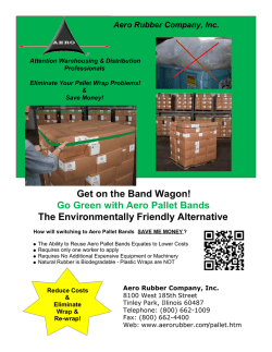 Get on the Band W agon! Go Green with Aero Pallet