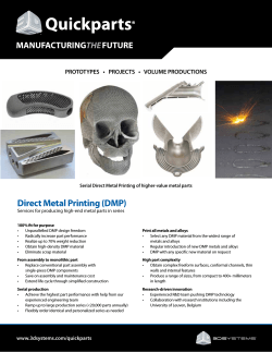 Direct Metal Printing (DMP)