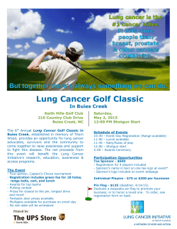 Lung Cancer Golf Classic In Buies Creek