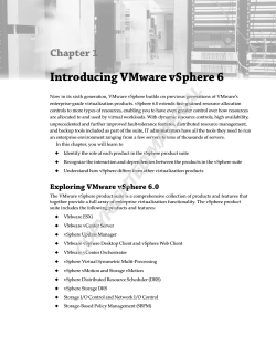 Chapter 1 Introducing VMware vSphere 6 Introducing VMware