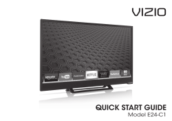 VIZIO E24-C1 LED HDTV with Smart TV Quick Start Guide
