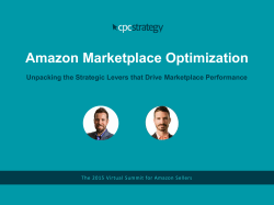 Amazon Marketplace Optimization
