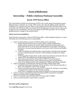 Term of Reference Internship â Public relations/National