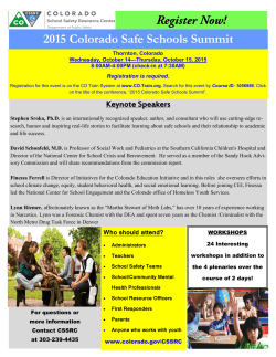 CSSRC Safe Schools Summit Flyer 2015.pub