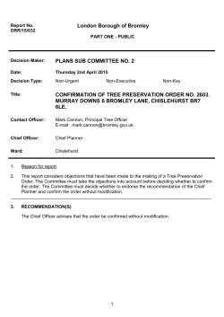 Confirmation of Tree Preservation Order No.2603
