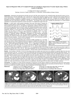 Improved Diagnostic Utility of T2-weighted 3D-TSE Liver