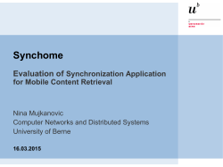 Synchome: Evaluation of Synchronization Application for Mobile