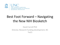 Best Foot Forward â Navigating the New NIH Biosketch