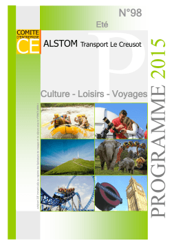 Programme ACEB EtÃ© - CE Alstom Le Creusot