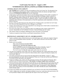 Rules and Regulations - the Cecil County Fair