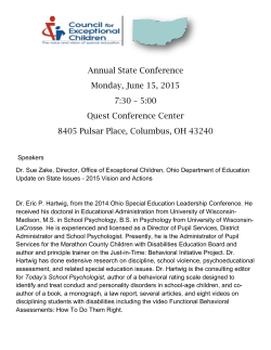 Annual State Conference Monday, June 15, 2015 7:30 â 5:00 Quest