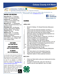 Newsletter - UCCE Colusa County