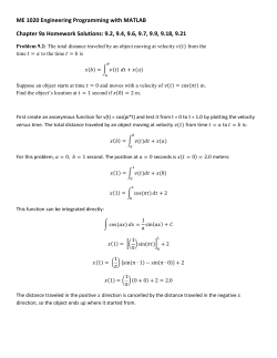 Homework Solution #9a