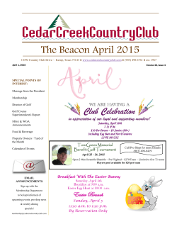 view newsletter - Cedar Creek Country Club